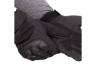 Тактичні рукавиці Military Gloves чорні розмір L (повнопалі воєнні з закритими пальцями осінь-зима для воєнних ЗСУ) US-GBK47 - зображення 3