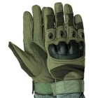 Перчатки тактические военные-армейские OAKLEY полнопалые с защитой костяшек, боевые, с закрытыми пальцами XL Оливковый BC-8792 - изображение 1