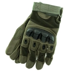 Перчатки тактические военные-армейские OAKLEY полнопалые с защитой костяшек, боевые, с закрытыми пальцами XL Оливковый BC-8792 - изображение 4