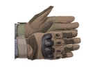 Тактические перчатки T-Gloves размер L олива (полнопалые военные с закрытыми пальцами осень-зима для военных ВСУ) EFTGO11 - изображение 1