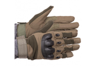 Тактичні рукавиці T-Gloves розмір XL олива (повнопалі воєнні з закритими пальцями осінь-зима для воєнних ЗСУ) EFTGO11 - зображення 1