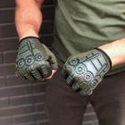 Тактические перчатки RUIN HAWK беспалые зеленые - изображение 4