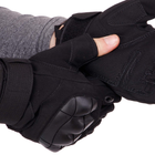 Тактичні рукавички з відкритими пальцями Zelart Action 8805 розмір XL Black - зображення 4
