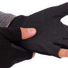 Тактичні рукавички з відкритими пальцями Zelart Action 4379 розмір L Black - зображення 3