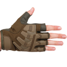 Перчатки тактические с открытыми пальцами Zelart Action 8808 размер M Olive - изображение 4