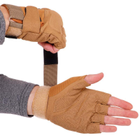 Тактичні рукавички з відкритими пальцями Zelart Blackhawk Action 4380 розмір M Khaki - зображення 5
