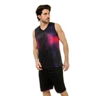 Форма баскетбольная мужская Zelart Lingo Space Sprint 8007 3XL рост 175-180 см Black-Fuchsia-Violet