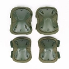 Комплект наколенники и налокотники с регулируемой защитой для локтей и колен олива - изображение 2