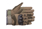 Тактичні рукавиці олива розмір XL (повнопалі воєнні з закритими пальцями осінь-зима для воєнних ЗСУ) YL-GO2812 - зображення 1