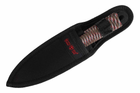 Ножи метательные в черном цвете в паракордовым переплетом ручки в наборе 3 штуки - изображение 3