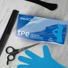 Рукавички неопудрені одноразові ТПЕ, MediOk, блакитні, розмір M, (200 шт./100 пар) - изображение 2