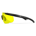 Защитные баллистические очки для большей четкости и контрастности Wiley X Saber Advanced, желтые линзы в черной оправе - изображение 3