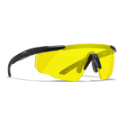 Защитные баллистические очки для большей четкости и контрастности Wiley X Saber Advanced, желтые линзы в черной оправе - изображение 4
