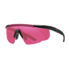 Защитные баллистические очки с сменными линзами Wiley X Saber Advanced, серые, розовые, оранжевые линзы в черной оправе - изображение 3
