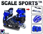 Комплект дитячі ролики-ковзани Scale Sport 2в1 із захистом Синій розмір 29-33