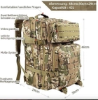 Багатофункціональний тактичний рюкзак для військових, кольору -мультикам 42л - изображение 4