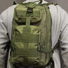 Тактический штурмовой военный рюкзак Assault Belt M-07 Oxford 600D 45 литров Олива - изображение 6