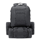 Тактичний військовий рюкзак з підсумками Assault Belt M-12 Oxford 600D 50 літрів Чорний - зображення 3
