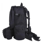 Тактичний військовий рюкзак з підсумками Assault Belt M-12 Oxford 600D 50 літрів Чорний - зображення 5