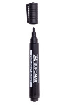 Маркер Buromax водостійкий 1-4.6 мм скошений чорний (BM.8707-01)