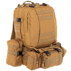 Рюкзак тактический с подсумками, рейдовый военный SP-Sport ZK-5504 55л Хаки - изображение 3