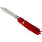 Складной швейцарский нож Victorinox Vx13703.TB1 Climber 15 функций 91 мм красный-полупрозрачный - изображение 4