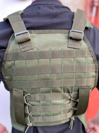 Плитоноска жилет тактична військова з розвантажувальною системою під плиту Tactical Vest Molle та Velcro оливковий - зображення 5
