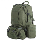 Рюкзак тактический военный с подсумками Tactical Backpack B08 50 л олива - изображение 2