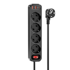 Удлинитель сетевой HOCO NS1fast charge 4Sockets 4000W 20W 3A PD QC 1.8m 2xUSB 1xType-C Black