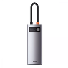 HUB адаптер BASEUS Type-C Metal Gleam Series 5-in-1 Multifunctional Docking Station 3xUSB / HDMI / Type-C 100W PD CAHUB-CX0G сірий
