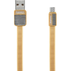 Кабель плоский micro USB REMAX Platinum RC-044m 1м 2.1А Золотой