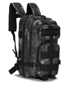 Тактический штурмовой военный рюкзак B02 25л черный питон - изображение 1