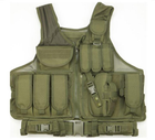 Жилет тактичний військовий розвантаження Tactical Vest A60 олива - зображення 1