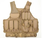 Жилет тактичний військовий розвантаження Tactical Vest A60 пісочний - зображення 1