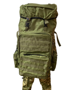Рюкзак військовий тактичний, 80л, колір олива - зображення 3