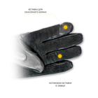 Тактические кожаные зимние перчатки на флисовой подкладке GlovesUA мод.312-б Черный 10 - изображение 6