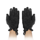 Тактичні шкіряні зимові рукавички на флісовій підкладці GlovesUA мод.312-б Чорний 8 - зображення 3