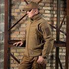 M-Tac Тактическая куртка с капюшоном на флисовой подкладке - Водонепроницаемая размер L, цвет Coyote - изображение 5