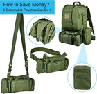 Американский тактический рюкзак Molle Army Assault QT&QY 60 литров Green - изображение 3