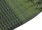 Платок шарф арафатка, шемаг, куфия 110см - Black/Green Primo зеленый - зображення 5