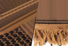 Платок шарф арафатка, шемаг, куфия 110см - Black/Khaki Primo хаки - изображение 8
