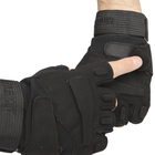 Перчатки тактические короткие Han-Wild HW72 Black XL мужские без пальцев с защитными вставками taktical TR_9874-42465 - изображение 4