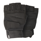 Перчатки тактические короткие Han-Wild HW72 Black L мужские безпалые с защитными вставками TR_9874-42463 - изображение 1