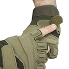 Перчатки тактические короткие Han-Wild HW72 мужские беспалые Green M (SK-9875-42467) - изображение 4