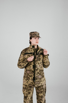 Тактична жіноча військова форма комплект костюм, (Кітель + Штани), Камуфляж: Піксель ЗСУ ММ-14, Розмір: S - зображення 2