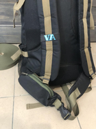 Універсальний рюкзак тактичний 75 літрів, військовий водовідштовхувальний рюкзак із щільної тактичної тканини чорно зелений - зображення 5