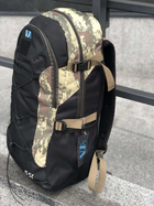 Универсальный туристический рюкзак 55 литров из влагоотталкивающей ткани хаки - изображение 3