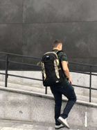 Універсальний туристичний рюкзак 55 літрів з вологовідштовхувальної тканини хакі - зображення 5