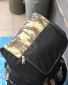 Универсальный туристический рюкзак 85 литров из влагоотталкивающей ткани походный хаки - изображение 4