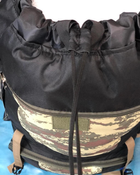 Универсальный туристический рюкзак 85 литров из влагоотталкивающей ткани походный хаки - изображение 6